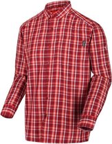Regatta - Men's Mindano III Long Sleeved Checked Shirt - Outdoorshirt - Mannen - Maat L - Rood