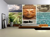 Fotobehang - Vlies Behang - Boeddha - Spa - Buddha - Zen - Boedha - Wellness - 312 x 219 cm
