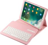 Case2go - Bluetooth toetsenbord hoes geschikt voor Apple iPad 10.2 inch - QWERTY Layout - Magneetsluiting - Roze