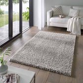 Hoogpolig vloerkleed effen Classic - grijs 80x250 cm