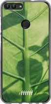 Huawei P Smart (2018) Hoesje Transparant TPU Case - Leaves Macro #ffffff