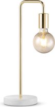 Home Sweet Home - Moderne tafellamp Noble - Brons - 20,3/20,3/40cm - bedlampje - voor E27 lichtbron - gemaakt van Marmer en metaal