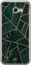 Samsung A5 2017 hoesje siliconen - Abstract groen | Samsung Galaxy A5 2017 case | groen | TPU backcover transparant