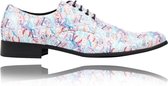 Traveler - Maat 41 - Lureaux - Kleurrijke Schoenen Voor Heren - Veterschoenen Met Print