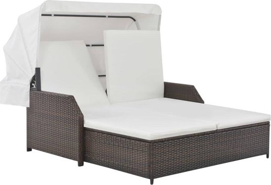 MiaXL Ligbed met luifel - 2-persoons - Bed met kussens - Lounge -  Tuinmeubels -... | bol.com