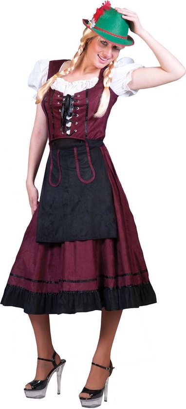 "Bordeaux Beierse kostuum voor vrouwen - Verkleedkleding - Small"