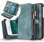 CaseMe Vintage portemonnee hoesje iPhone SE (2022 / 2020) - 8 - 7 Blauw