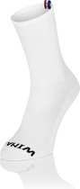 Winaar Fietssokken Zomer Unisex Wit met Nederlands Label - Full White - 45-46
