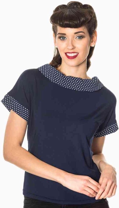 Banned - Alicia Blouse - 4XL - Blauw
