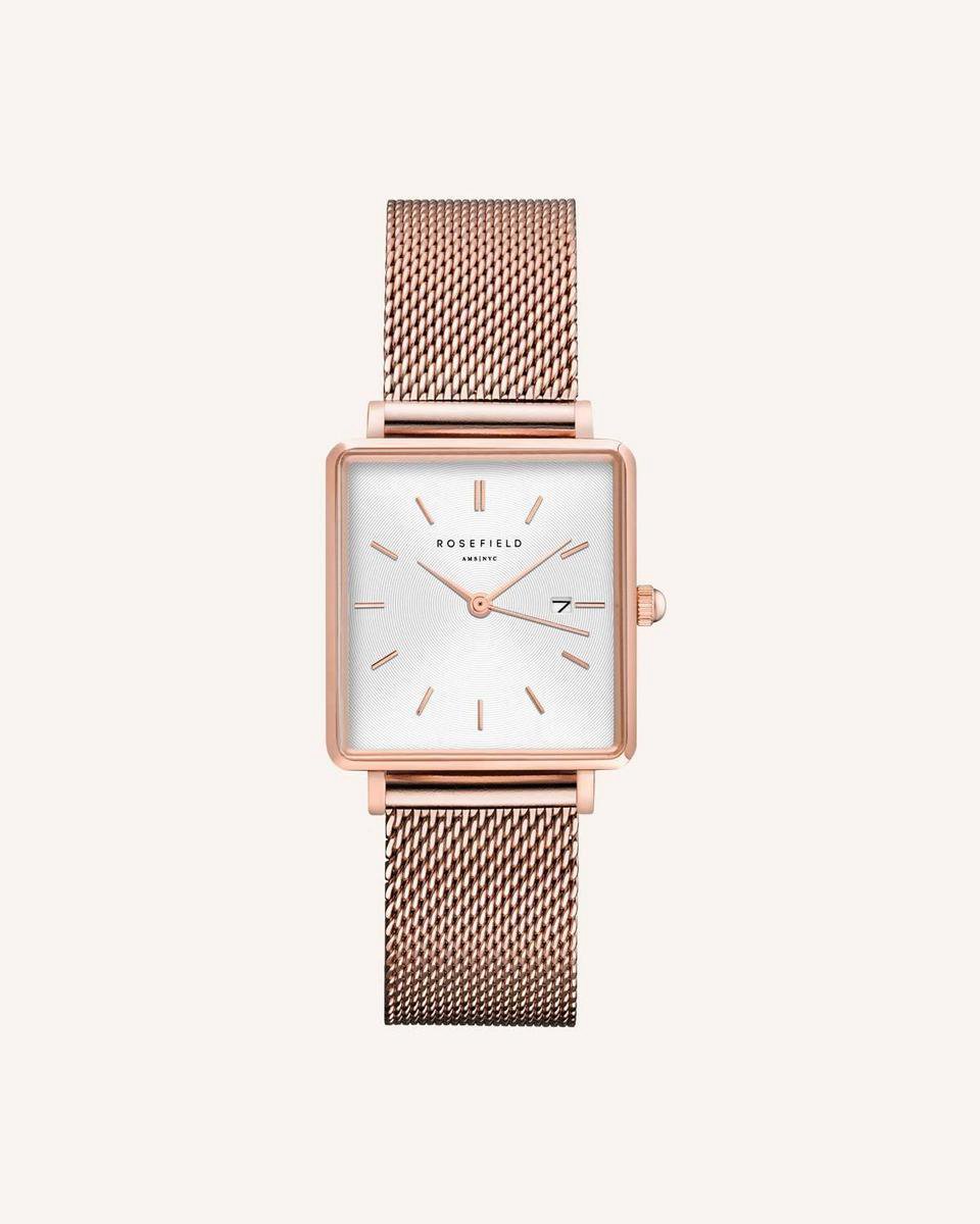 Rosefield The Boxy Dames Horloge Rose Goud O26 X 28mm QWSR Q01 bol
