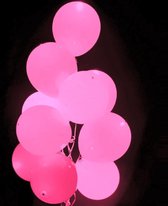 Wefiesta Ballon Led 25 Cm Latex Roze 5 Stuks