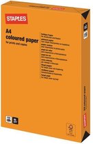 Staples Papier, A4, 80 g/m², Oranje (pak 500 vel)