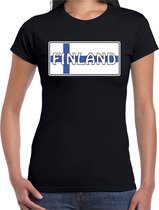 Finland landen t-shirt zwart dames M