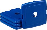 Relaxdays koelelementen - 4 stuks - voor koeltas & lunchbox - mini - koelblokken - met gel