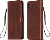 Voor iPhone XS Max Dream Catcher Afdrukken Horizontaal Leren Flip Case met Houder & Kaartsleuven & Portemonnee & Lanyard (Bruin)
