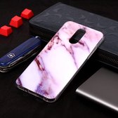 Marmeren patroon Soft TPU Case voor LG Q7 (paars)