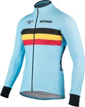 Bioracer - Official Team België (2022) - Fietsshirt met Lange Mouwen - Heren en Dames - Blauw XL - Moederdag Cadeautje