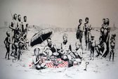 BANKSY Picnic in Africa Canvas Print