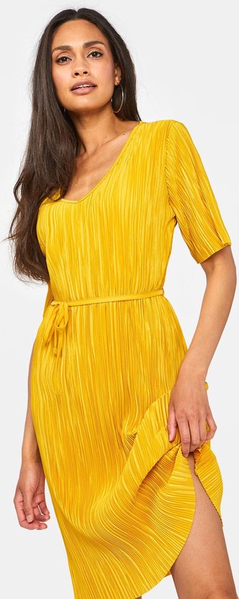 Plissé jurk dames new arrivals