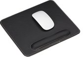 Relaxdays muismat - polssteun - ergonomisch - rechthoekig - mousepad - kunstleer - steun - zwart