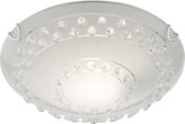 LED Plafondlamp - Plafondverlichting - Trion Crasto - E27 Fitting - 1-lichts - Rond - Mat Wit - Aluminium - BSE