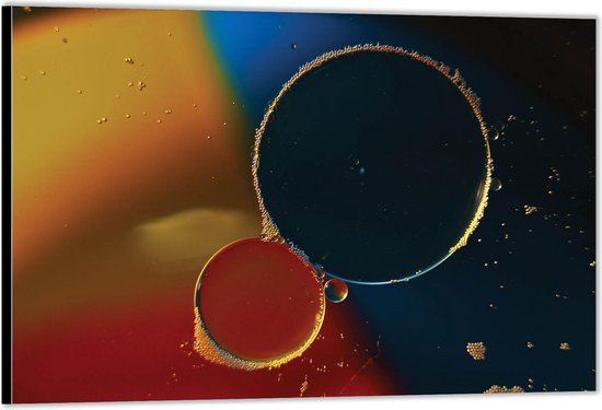 Dibond –Abstract Gekleurde Cirkels– 120x80 Foto op Aluminium (Met Ophangsysteem)