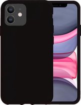 iPhone 11 Hoesje Siliconen Case Hoes Back Cover - Zwart