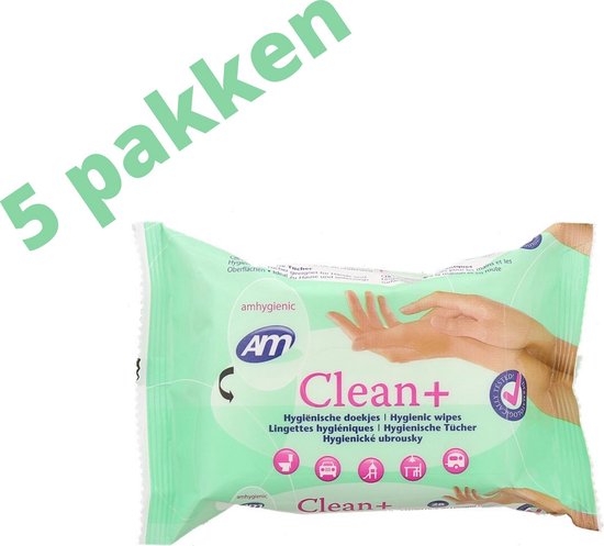 paradijs Helder op Fokken AM Hygiëne Care+ - Hygiënische doekjes - Handen - Vochtige doekjes -  Desinfectie -... | bol.com