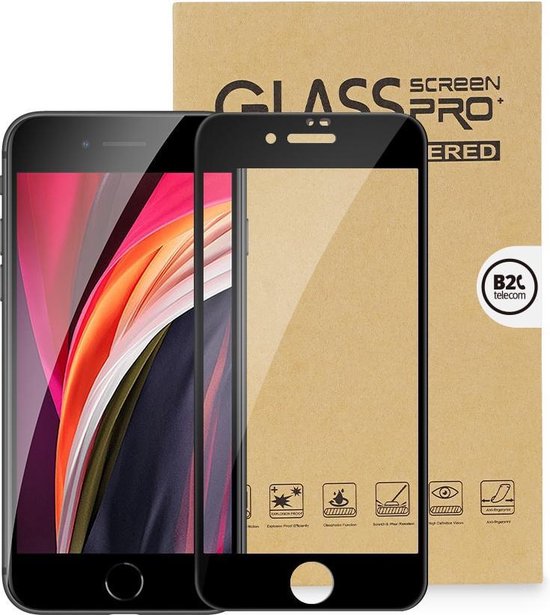 Tempered Glass iPhone SE 2020 Screen Protector Glas Volledige Dekking