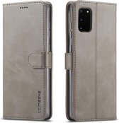 LC.IMEEKE Samsung Galaxy A41 Portemonnee Stand Hoesje Grijs