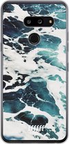 LG G8 ThinQ Hoesje Transparant TPU Case - Waves #ffffff