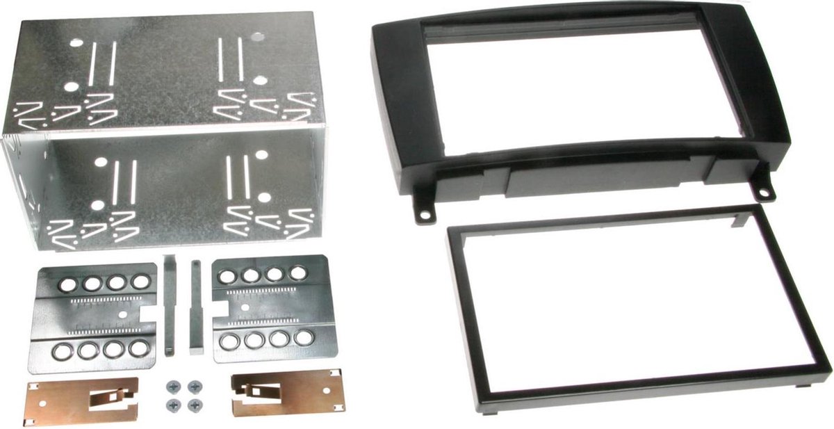 2-DIN Paneel geschikt voor Mercedes Benz CLK (W209) 2004-2010 Kleur: Zwart