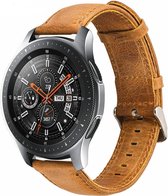 Geschikt voor Samsung Galaxy Watch leren bandje - bruin - 45mm / 46mm
