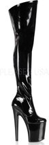 Pleaser Plateau Overknee Laarzen -38 Shoes- XTREME-3010 Paaldans schoenen Zwart