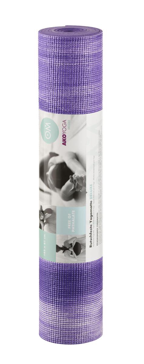 AKO Yin-Yang Deluxe Yogamat - 6 mm dik - 61x183cm - Paars/Wit van AKO — afbeelding 2