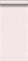 ESTAhome behang effen linnenstructuur licht roze - 148692
