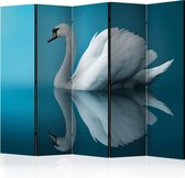 Kamerscherm - Scheidingswand - Vouwscherm - swan - reflection II [Room Dividers] 225x172 - Artgeist Vouwscherm