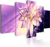 Schilderijen Op Canvas - Schilderij - Purple Galaxy 200x100 - Artgeist Schilderij