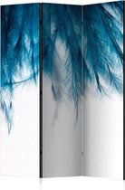 Kamerscherm - Scheidingswand - Vouwscherm - Sapphire Feathers [Room Dividers] 135x172 - Artgeist Vouwscherm