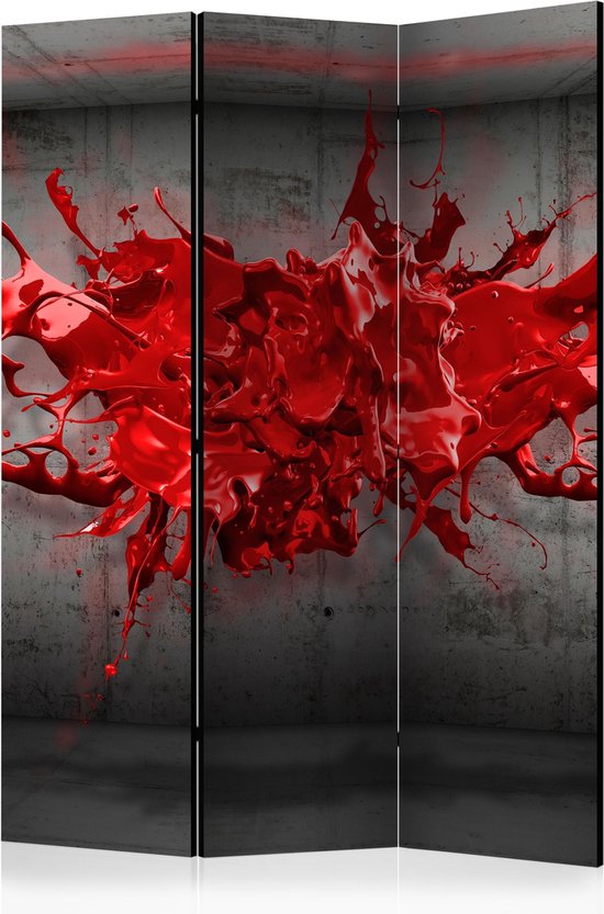 Kamerscherm – Scheidingswand – Vouwscherm – Red Ink Blot [Room Dividers] 135×172 – Artgeist Vouwscherm