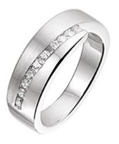 Schitterende Zilveren Ring met Zirkonia's 19.00 mm. (maat 60) model 197