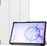 Tablet hoes geschikt voor Samsung Galaxy Tab S6 - Tri-Fold Book Case - Wit