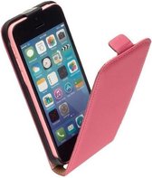 Apple iPhone 5C Lederlook Flip Case hoesje Roze