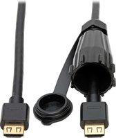 Tripp-Lite P569-003-IND High-Speed HDMI Cable with Hooded Connector - Industrial, IP67-Rated, 4K, Ethernet, M/M, Black, 3 ft. (1 m) TrippLite