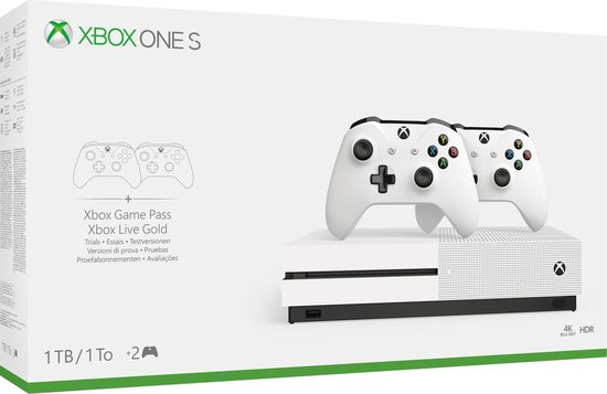 Xbox One S console 1 TB + tweede controller