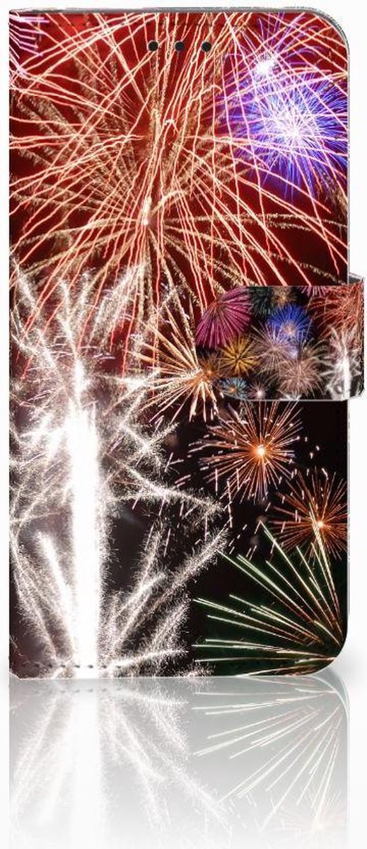 Huawei P30 Lite (2020) Wallet Case met Pasjes Vuurwerk