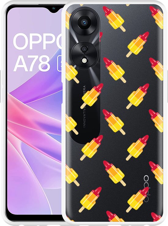 Cazy Hoesje geschikt voor Oppo A78 5G Raketjes