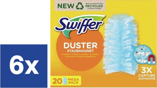 Swiffer Duster Refills Megapack - 6 x 20 doekjes | bol.com
