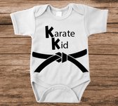 Soft Touch Rompertje met tekst - Karate Kid | Baby rompertje met leuke tekst | | kraamcadeau | 0 tot 3 maanden | GRATIS verzending