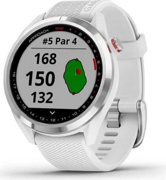 Garmin Approach S42 Premium GPS Golfhorloge - Wit Zilver